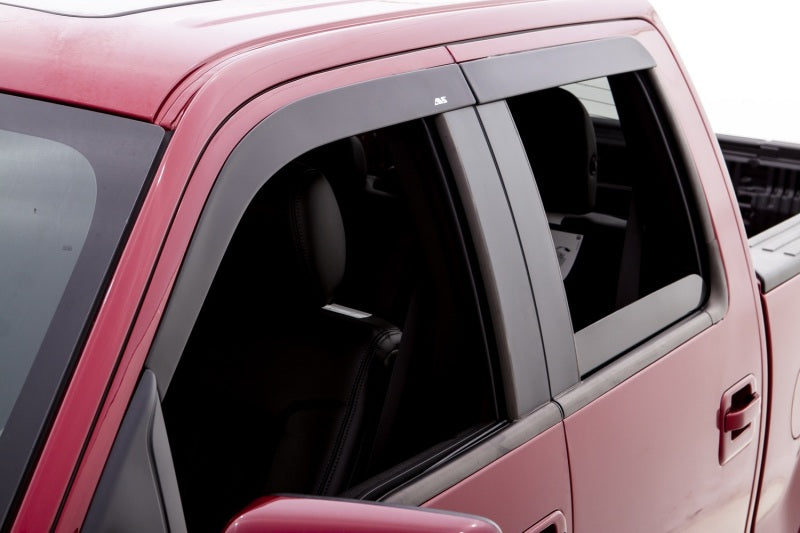 AVS 09-14 Ford F-150 Supercrew Ventvisor Low Profile Window Deflectors 4pc - Matte Black