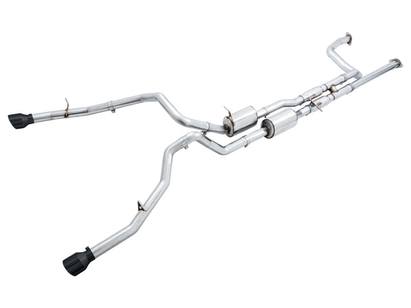 AWE Tuning 0FG Cat-Back Exhaust for 2021 RAM 1500 TRX - Diamond Black Tips