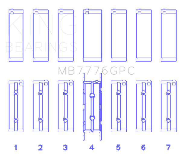 King Engine Bearings BMW N55 B30A/ N53 B30A/ N52 B30A Main Bearing Set