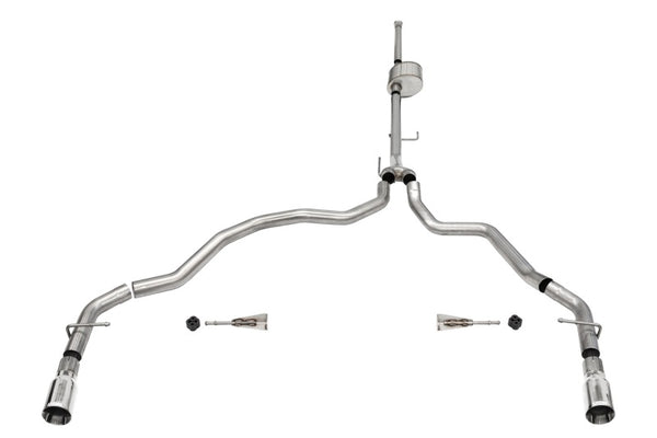 Corsa 2021-2025 Ford F-150 SuperCrew/6.5in Bed 5.0L V8 Xtreme Cat-Back Dual Rear Exit-Polished