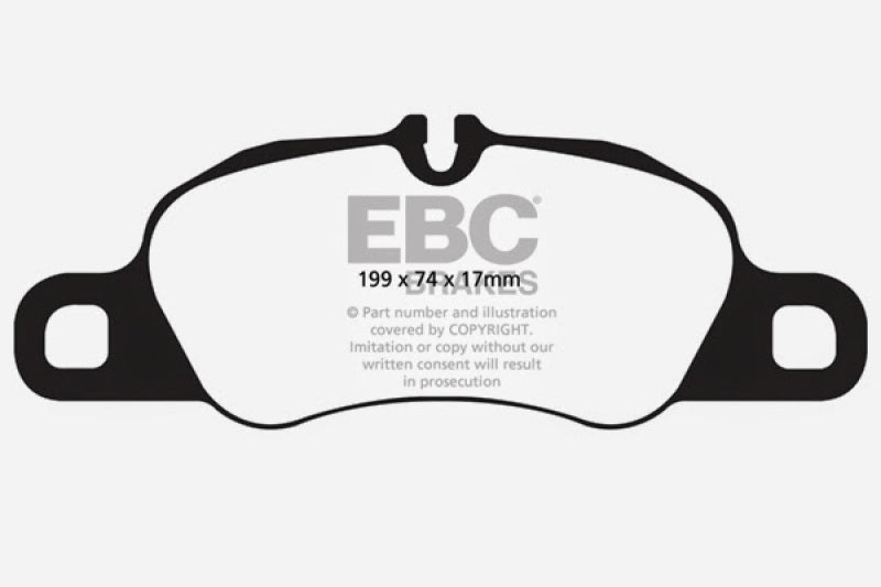 EBC 09-12 Porsche 911 (997) (Cast Iron Rotor only) 3.6 Carrera 2 Yellowstuff Front Brake Pads