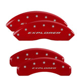 MGP 4 Caliper Covers Engraved Front & Rear Explorer Red finish silver ch