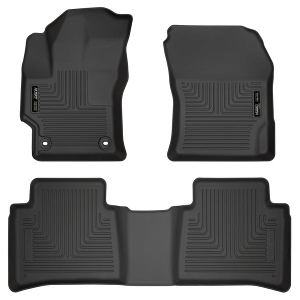 Husky Liners Weatherbeater Black Front & 2nd Seat Floor Liners for 2020 Toyota Corolla