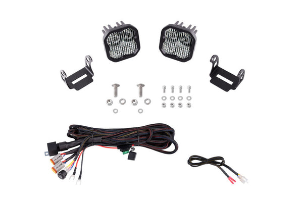 Diode Dynamics SS3 LED Ditch Light Kit for 2021 Ford Bronco Sport - White Combo
