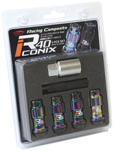 Load image into Gallery viewer, Project Kics 12X1.25 R40 Iconix Neochrome Lug Nut Lock Set - 4