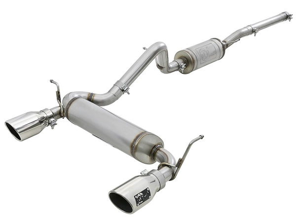 aFe Rebel Series 2.5" Cat-Back Exhaust with Polished Tips for 07-18 Jeep Wrangler JK V6 3.6L/3.8L