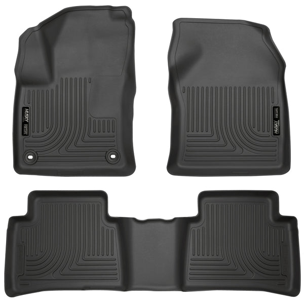 Husky Liners Weatherbeater Floor Liners for 2016 Toyota Prius - Black Front & Rear