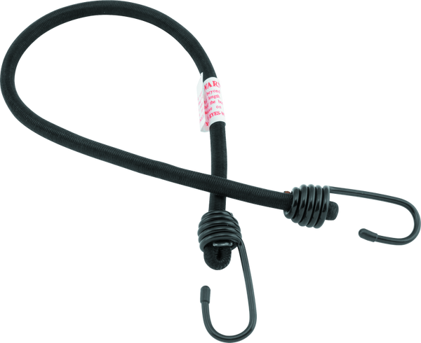 BikeMaster 24in Heavy Duty Black Bungee Cords - 10mm, 2 Hooks