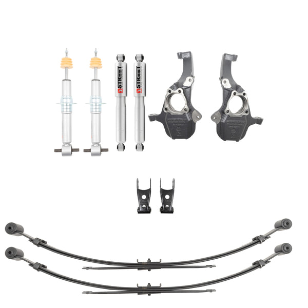 Belltech Lowering Kit w/ Street Performance Shocks  2019-2024 Silverado/Sierra 1500 2WD/4WD (-2" to -4" F / -4" R)