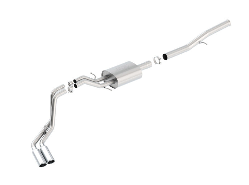 Borla 14 Silv/Sierra 1500 EC Std/CC Short 143.5in WB ATAK Dual Rolled Side Exit Cat-Back Exhaust