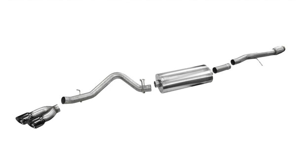 CORSA Performance 2014-2019 Chevrolet Silverado 1500 6.2L V8 Black Sport Catback Exhaust