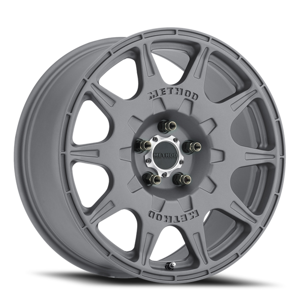 Method MR502 RALLY 17x8 +38mm Offset 5x4.5 67.1mm CB Titanium Wheel