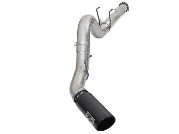 aFe ATLAS 5in DPF-Back Exhaust System with Black Tip for 2017 Ford V8 6.7L Diesel Trucks