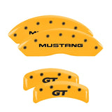 MGP 4 Caliper Covers Engraved Front Mustang Rear Sn95/Gt Yellow Finish Black Char 2001 Ford Mustang