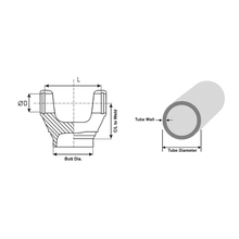 Load image into Gallery viewer, 3R-28-327 Driveshaft Tube Weld Yoke 3R Series fits 3.00&quot; Dia x 0.065&quot; Wall Tube