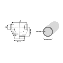 Load image into Gallery viewer, 3-28-257 Driveshaft Tube Weld Yoke 1350 Series fits 3.50&quot; Dia x 0.065&quot; Wall Tube