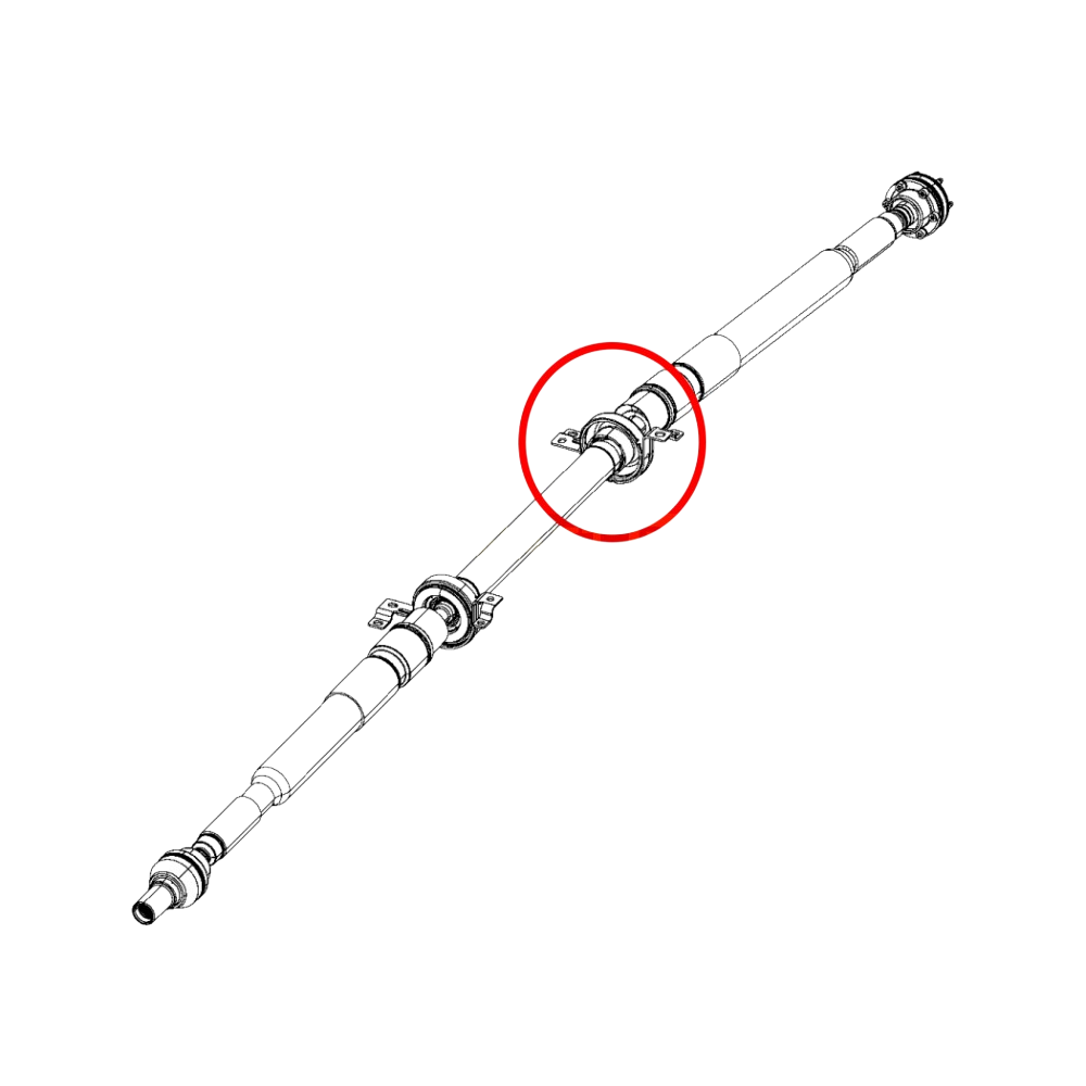 Rear Driveshaft Center Support Bearing for Jeep Cherokee KL (2014–2020) & Chrysler 200 (2015–2017) — Replaces OEM 52123612AA