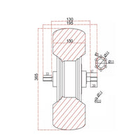 Electric cart motorized wheel kit with integrated hub motor