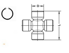 Load image into Gallery viewer, GU8130 Driveshaft Universal Joint 57 mm x 144 mm fits DAF MAN Volvo Iveco Truck